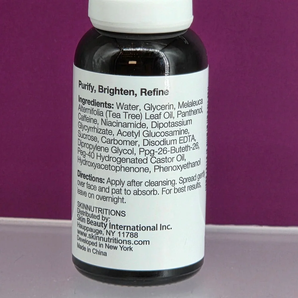Skin Nutrition Botanicals Serum Mask Unisex‎ 1oz Tea Tree Caffeine B5 Revive New
